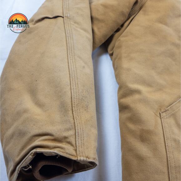 Carhartt Arctic Quilt Lined Jacket Brown Vintage Outdoor Workwear Mens Size 3XL - Picture 11 of 16